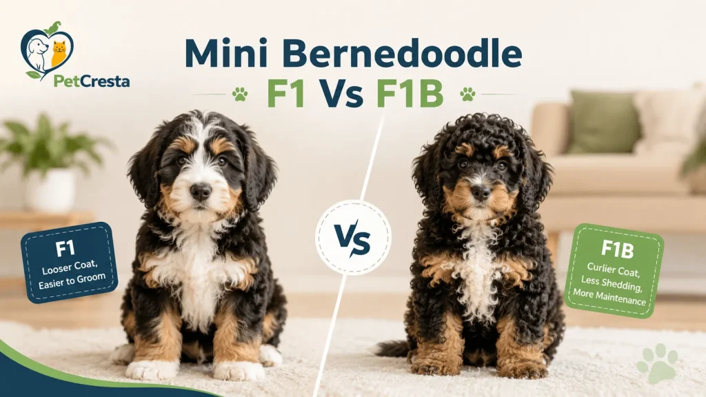 Mini Berenedoodle F1 Vs F1B Bernedoodle