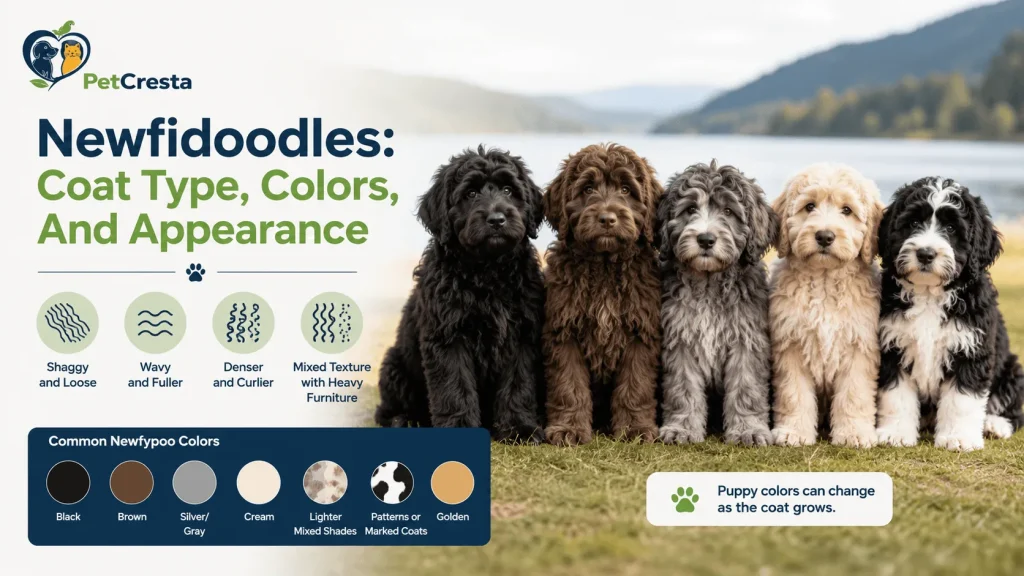 Newfidoodles: Coat TYpe, colors, And Appearance