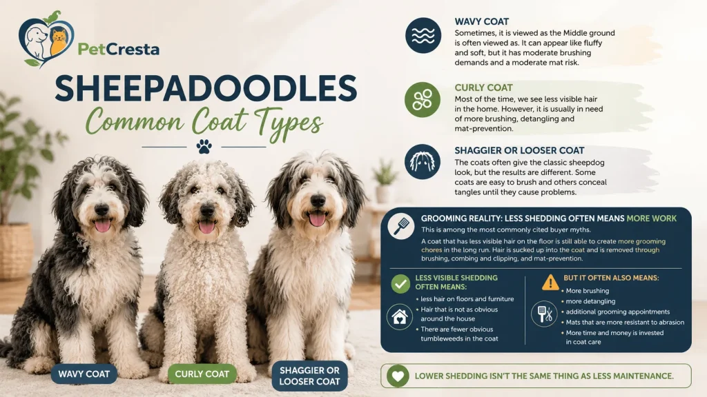 Sheepadoodle Common Coat Types