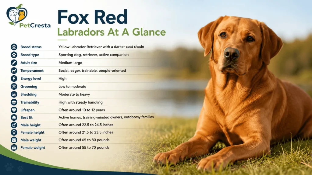 Fox Red Labrador at a glance