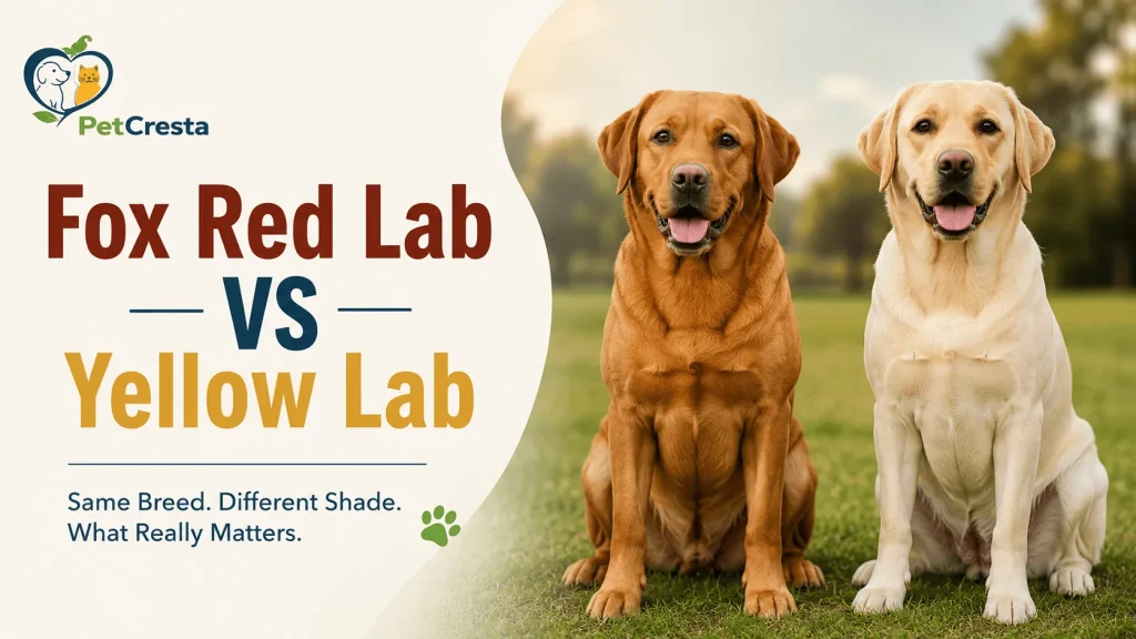 Fox red lab vs Yellow lab