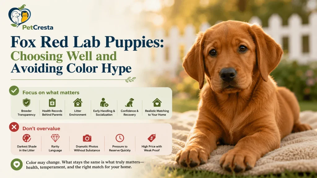 Fox red lab puppies