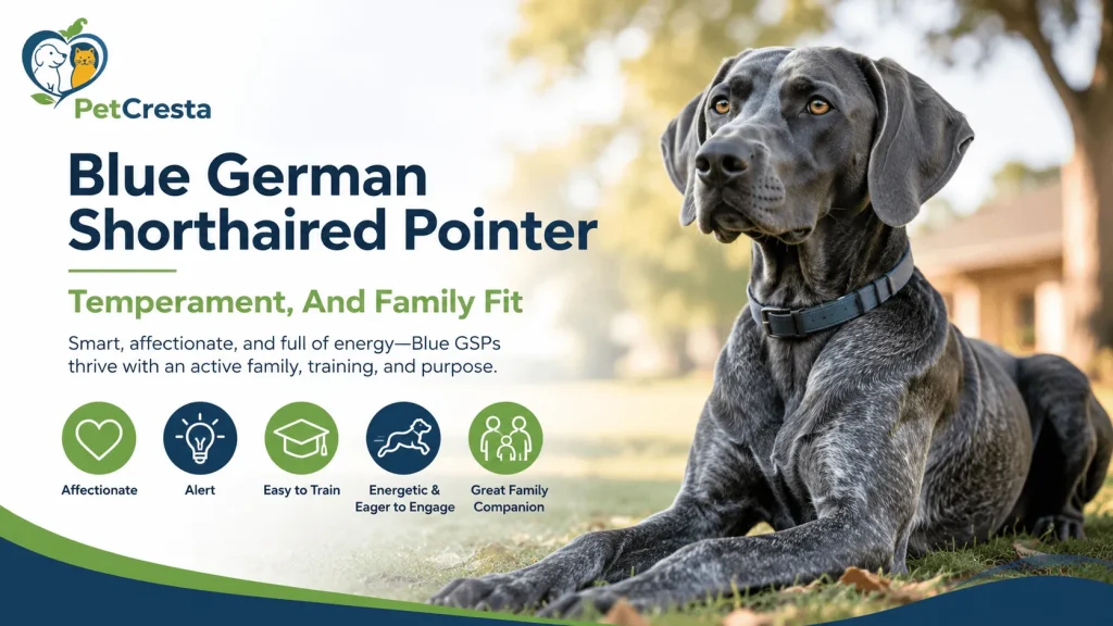 Blue German Shorthaired Pointer Temperament, And Family Fit