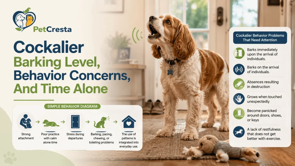 Cockalier Barking Level, Behavior Concerns, And Time Alone