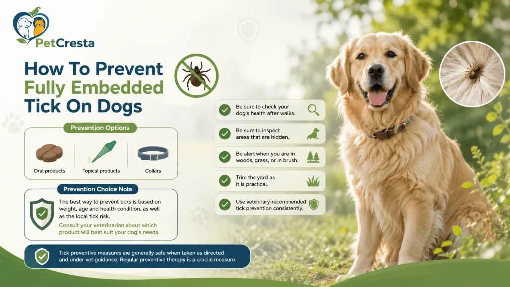 How To Prevent Fully Embedded Tick On Dogs