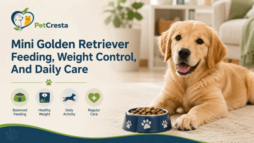 Mini Golden Retriever Feeding, Weight Control, And Daily Care