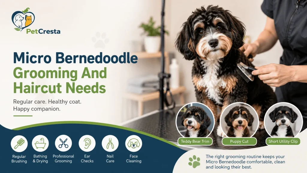 Micro Bernedoodle Grooming And Haircut Needs