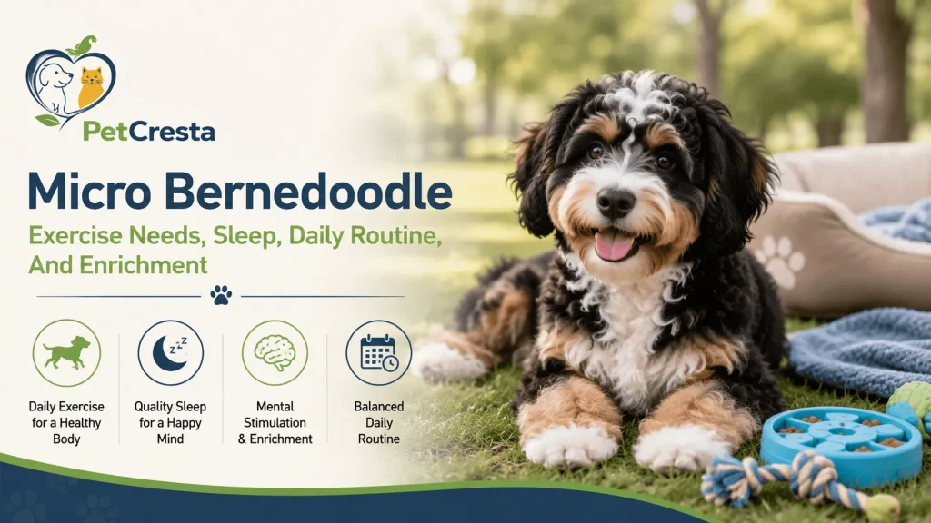 Micro Bernedoodle Exercise Needs, Sleep, Daily Routine, And Enrichment