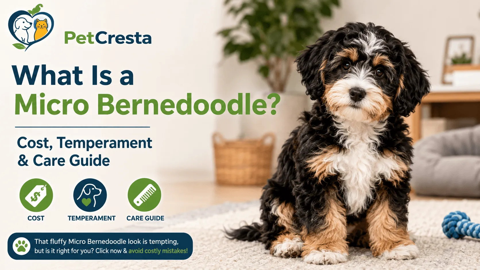 What Is A Micro Bernedoodle? Cost, Temperament & Care Guide