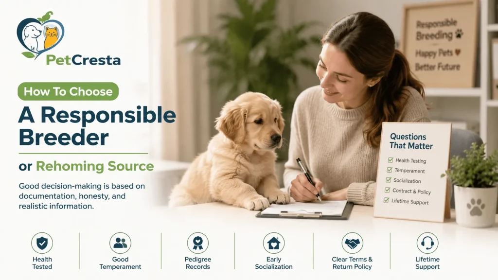 How To Choose A Responsible Breeder Or Rehoming Source