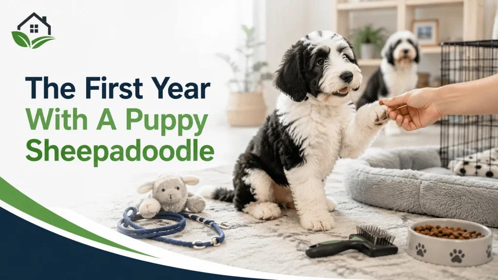 The First Year With A Puppy Sheepadoodle