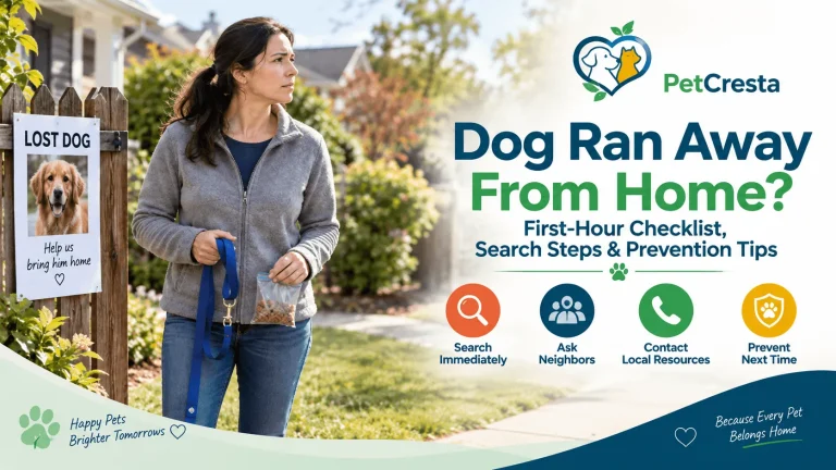 Dog Ran Away From Home First-Hour Checklist, Search Steps & Prevention