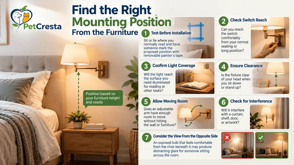 Find the Right Mounting Position From the Furniture