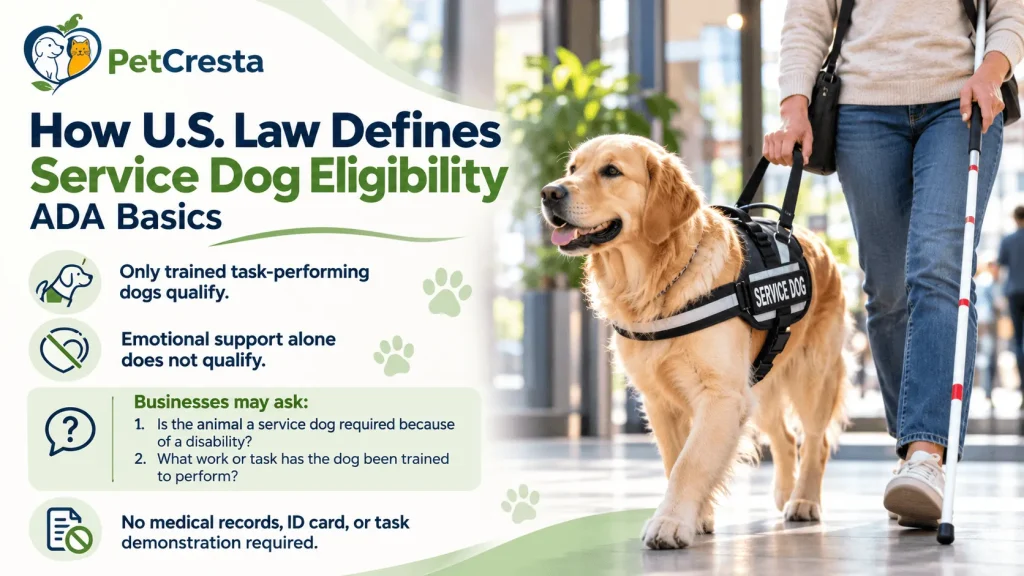 How U.S. Law Defines Service Dog Eligibility (ADA Basics)