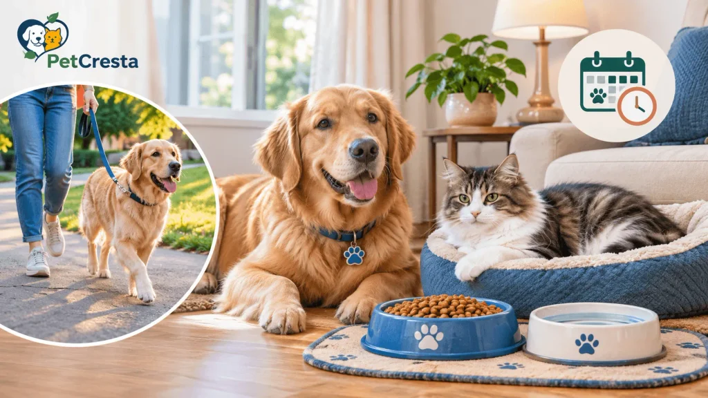 Keep Food and Walks on a Familiar Schedule