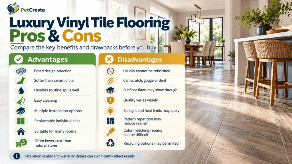 Luxury Vinyl Tile Flooring Pros And Cons