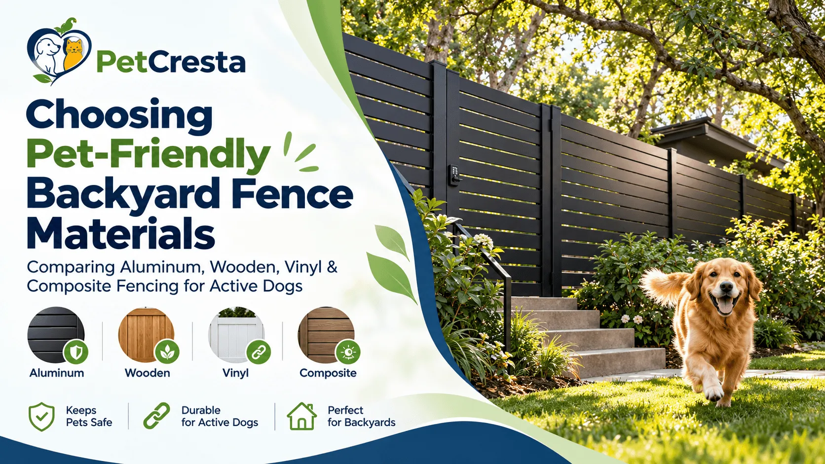 pet friendly backyard fence materials