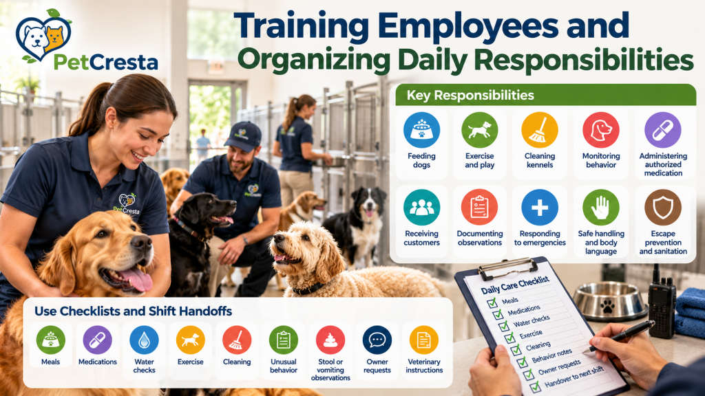 Training Employees and Organizing Daily Responsibilities