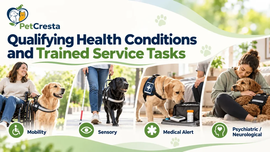 Qualifying Health Conditions and Trained Service Tasks