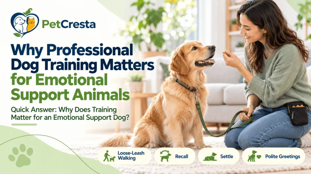 Why Professional Dog Training Matters For Emotional Support Animals